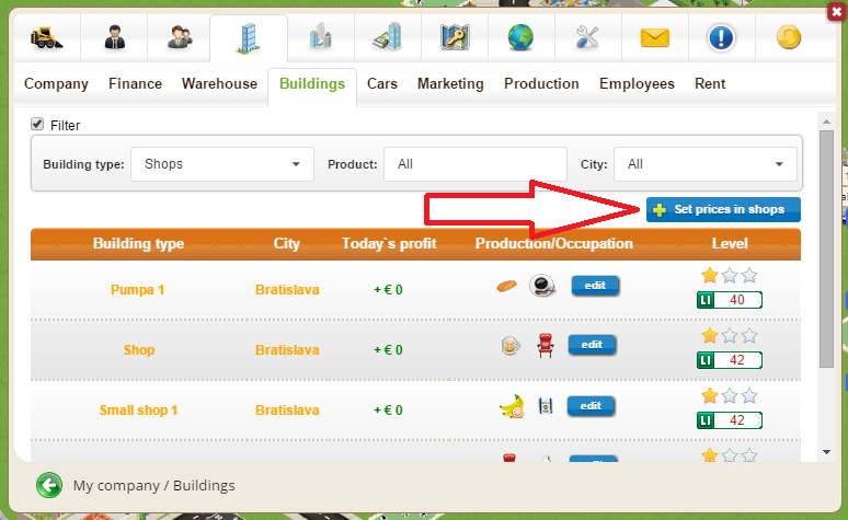 Set prices in all shops Set prices in all shops