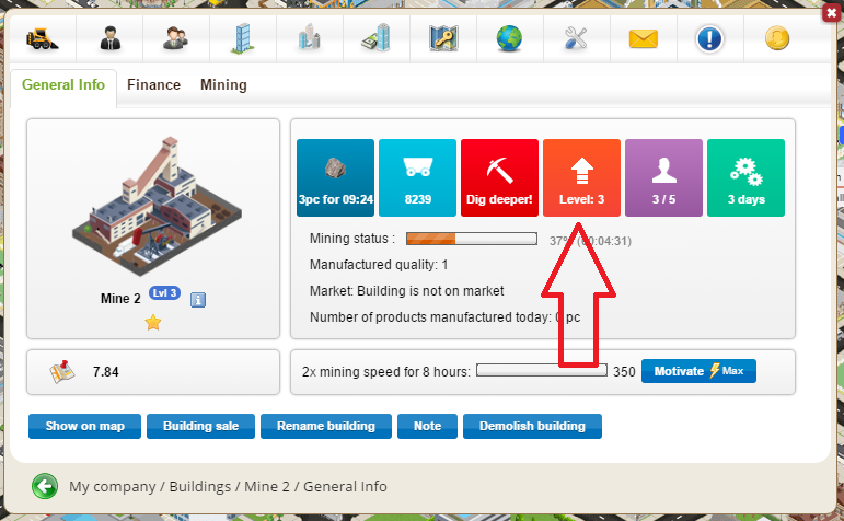 Levels for mines and oil wells Levels for mines and oil wells