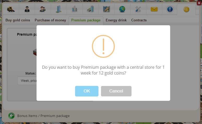 Confirm window Confirm window