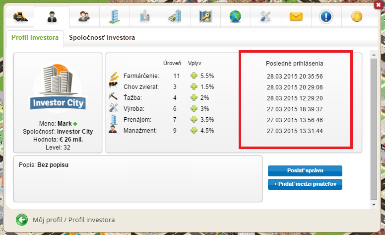 Last logins Last logins