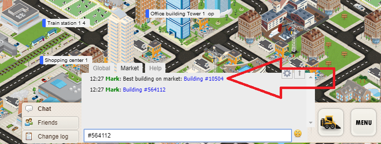 Clickable building link in chat Clickable building link in chat