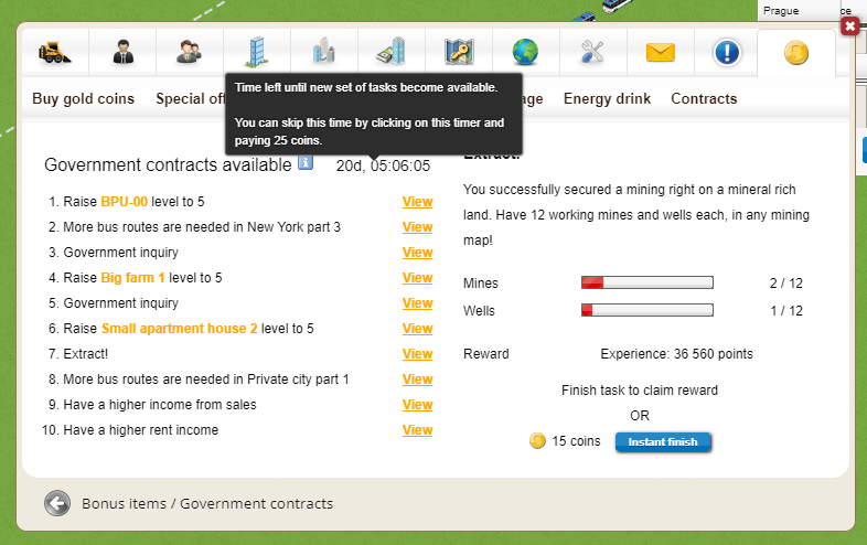 Government task changes Government task changes
